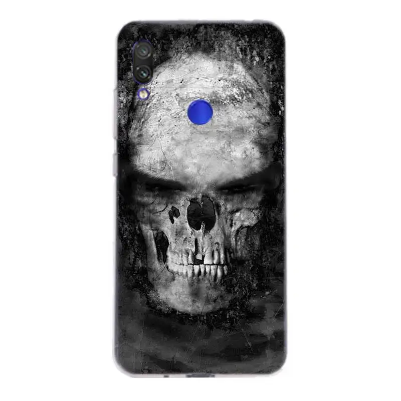 Силиконовый чехол Super Skull для Xiaomi Redmi Y3 S2 Y2 Note 7 6 5 Pro 4 4X 5A 6A Pocophone F1 Mi 8 A2 lite 9 A1 |
