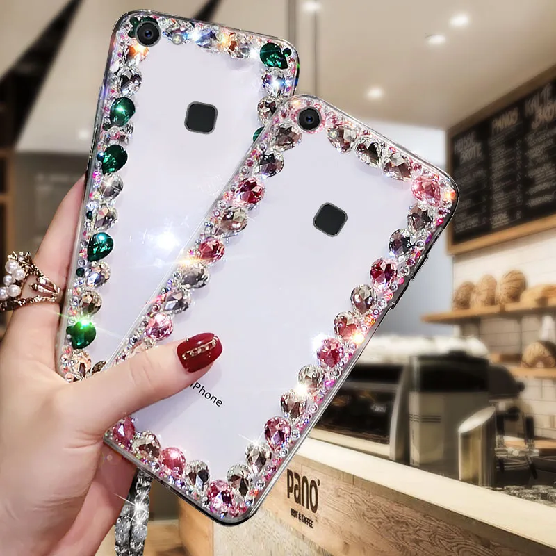 Мобильный телефон чехол с бриллиантами для отправки белых бусин vivo X6