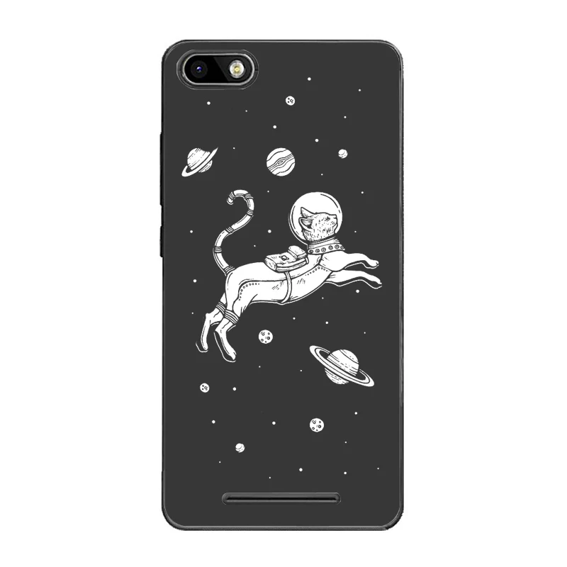 5 QaQsam милый мультяшный Космический Кот Чехол для телефона для Bq Bqs 4072 5020 5022 5035 5037 черный белый чехол для Bq 5050 5058 5059 5070 X Pro - Цвет: 5