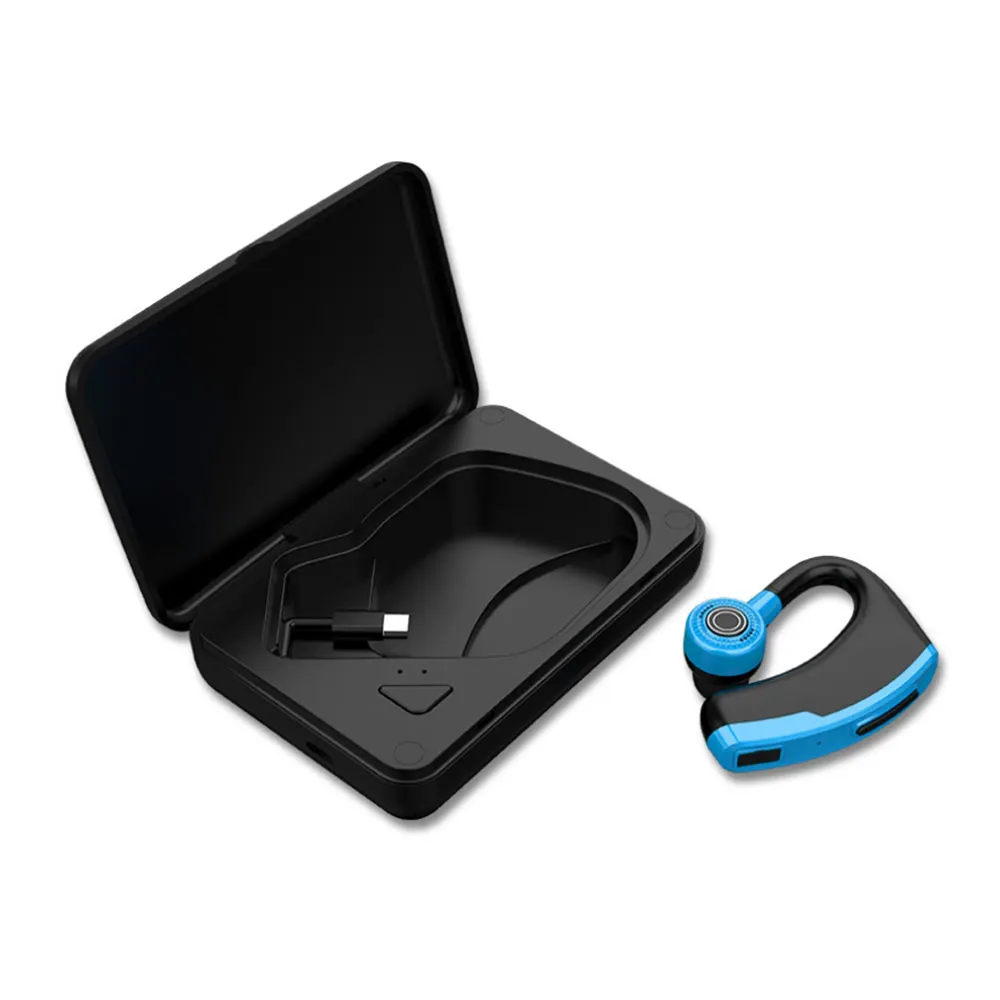 with Charging Box V10 Bluetooth наушники Sstereo громкой связи Bluetooth гарнитура для Беспроводной наушников салона автомобиля вызова Бизнес Шум отменить гарнитура с HD микрофон быстрая зарядка - Цвет: with Charging Box