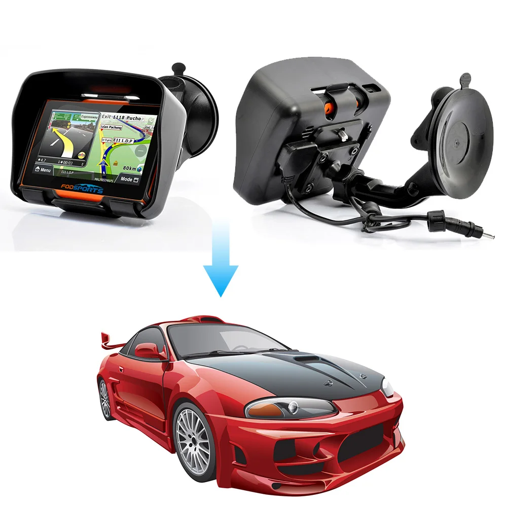 GPS навигатор Fodsports 4 3 дюйма 256 Мб 8 ГБ IPX7|motorcycle navigation|gps navigation waterproofmotorbike gps |
