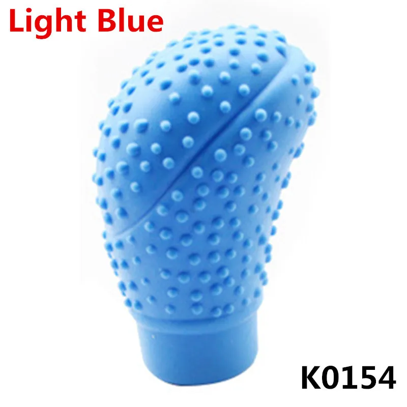 Light Blue 1 Авто руководство автомобиля силиконовые переключения передач головка кнопка ручка трансмиссии крышка автоматический ручной тормоз Чехлы рукава чехол Защита кожи - Название цвета: Light Blue 1