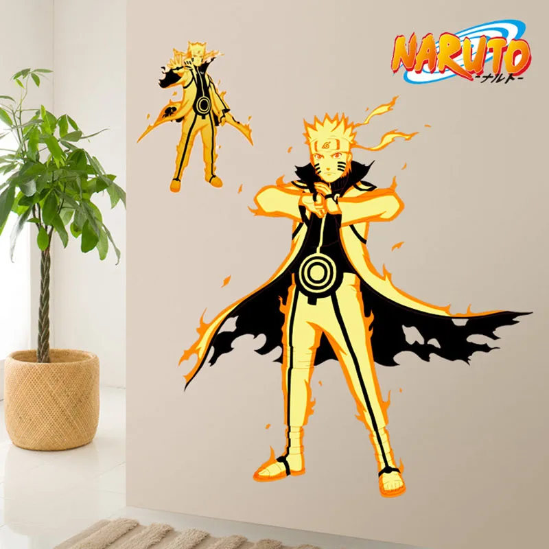 Большой размер! 90*60 см аниме стикер 3D визуальный эффект обои Sasuke Hatake Kakashi Jiraiya Itachi
