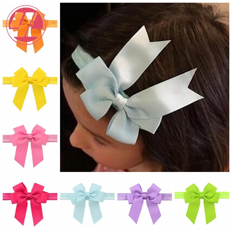 Женская тиара однотонная новый дизайн атласная лента бант повязка на голову для