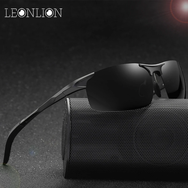 Фото LeonLion 2020 поляризационные солнцезащитные очки Al-Mg мужские брендовые дизайнерские