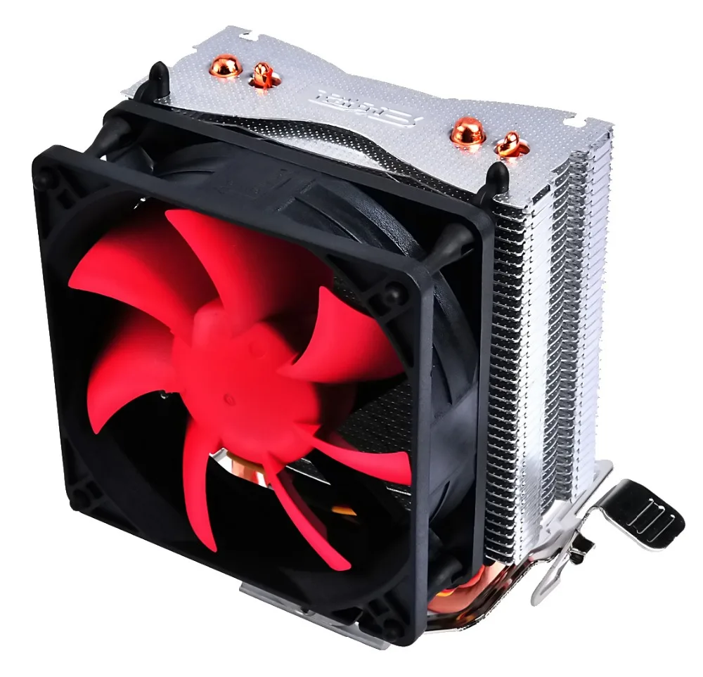 PcCooler двойной вентилятор Процессор охлаждающий чистая медь 2 heatpipe беззвучный