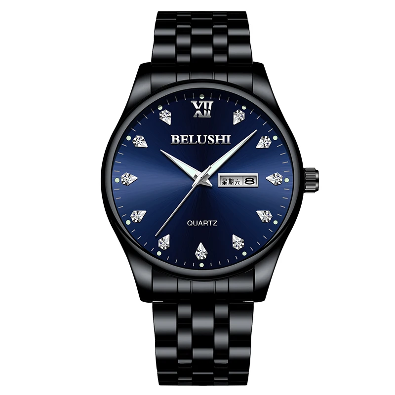G-535BHSH Mens Watches Top Brand Luxury Casual Watch New Fashion Waterproof Business Quartz Watches For Mens Wristwatch Clock Full Steel - Цвет: G-535BHSH