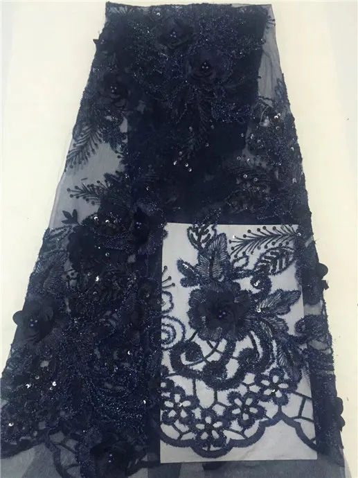 Блестки бисер кружева ткани высокого качества африканская 3d кружевной 2018