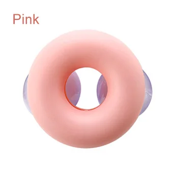 pink Дорожный держатель для зубных щеток, пластиковый органайзер для зубных щеток, Пончик, Детская подставка для зубных щеток, настенная стойка для хранения в ванной, 4 отверстия - Цвет: pink