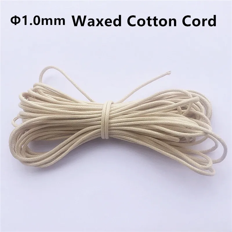 

DIY Rope 10 meters 1.0mm Waxed Twisted Waxed Cotton String Line Thread Cord for Silicone Baby Teether beaded necklace Jewelry