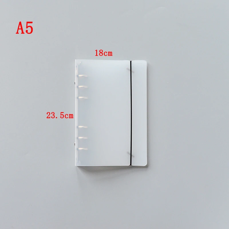A5 folder EZONE A5/A6/A7 органайзер для файлов с отрывными листами, ПП папка, ПВХ сумка для коллекции, сумка для хранения визиток, офисные канцелярские принадлежности - Цвет: A5 folder