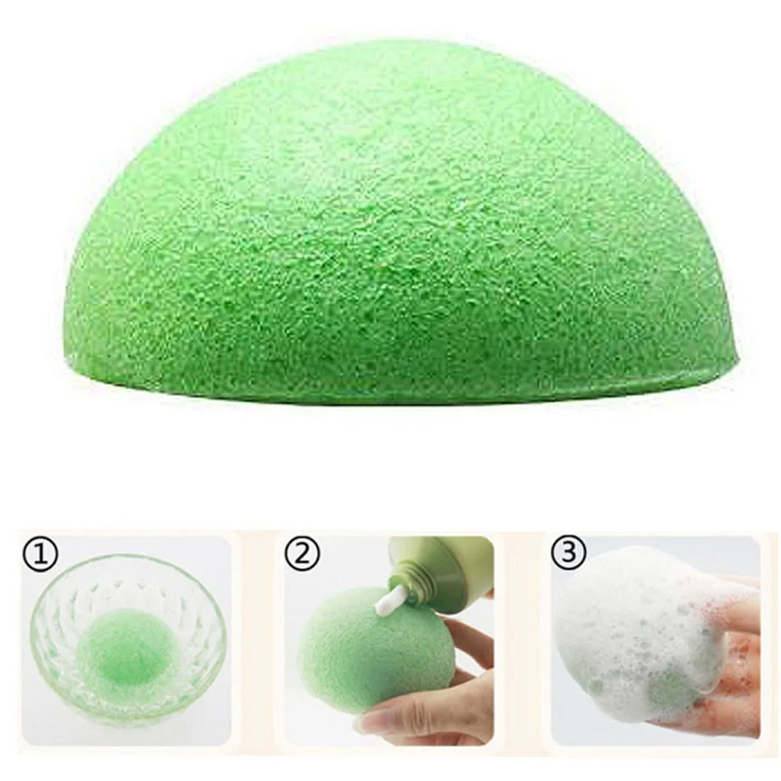 

Newest Natural Konjac Konnyaku Facial Deep Cleansing Puff Wash Up Face Sponge Bamboo Charcoal Remover Bath Condition Massage