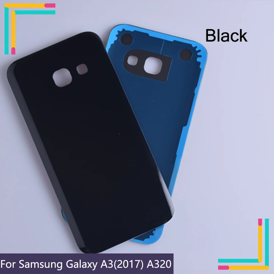 50 шт./лот для Samsung Galaxy A3 2017 a320 A320F A320Y корпус крышка батареи задняя чехол дверь шасси