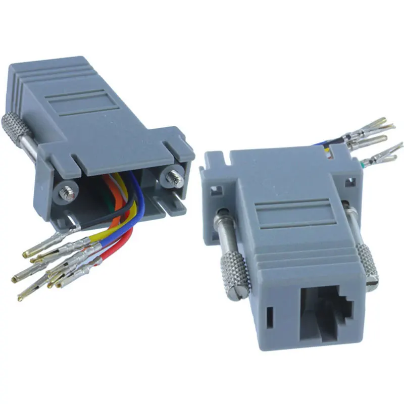 DB9 мама к RJ45 8P8C модульный Соединительный адаптер|Компьютерные кабели и разъемы| |