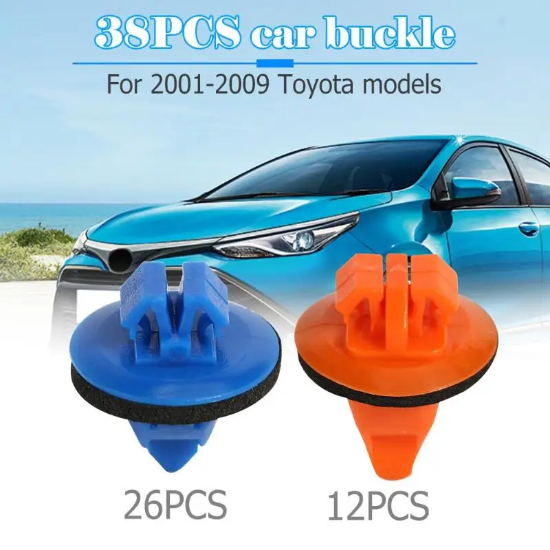 38 шт. пластиковые фиксаторы для крыла колеса Toyota 2001 2009|Клипсы и зажимы авто| |
