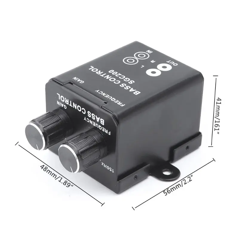 

Car Audio Regulator Amplifier Bass Subwoofer Stereo Equalizer Controller 4 RCA #306