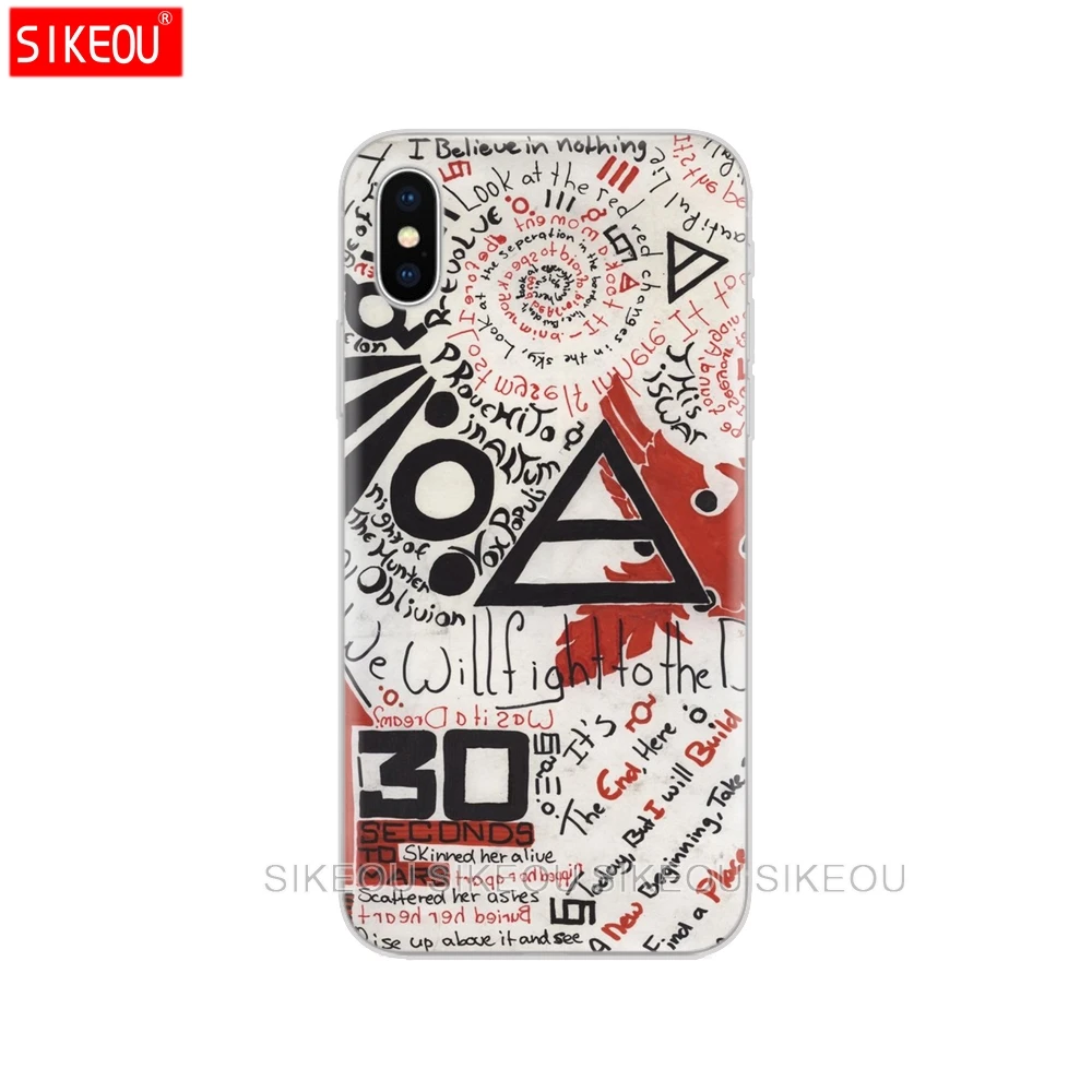 Силиконовый чехол для телефона Iphone 6X8 7 6s 5 5s SE 2020 Plus 10 XR XS 11 Pro Max 30 Second To Mars|Бамперы| |