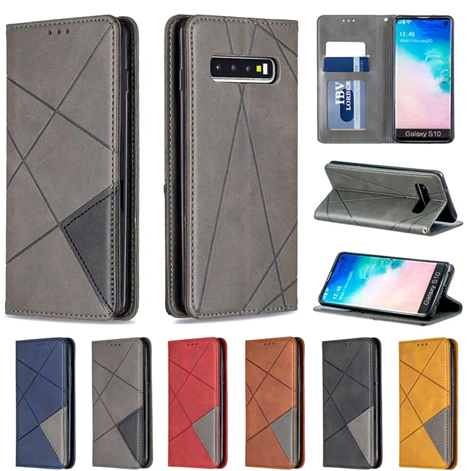 Flip Leather Case For Samsuang Galaxy S10 S10E S9 Plus A10 A20 S A30 A40 A50 A70 A7 J4 J6 2018 Note 10 Pro Phone Cover | Мобильные