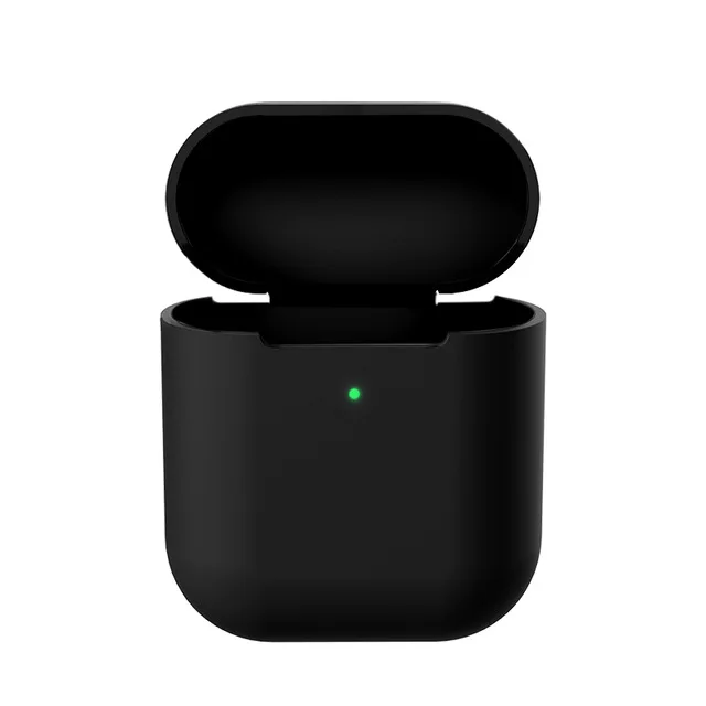 Black Чехол для наушников для Apple AirPods 2 жидкий силиконовый чехол беспроводной Bluetooth Air Pods чехол AirPod чехол s против отпечатков пальцев - Цвет: Black