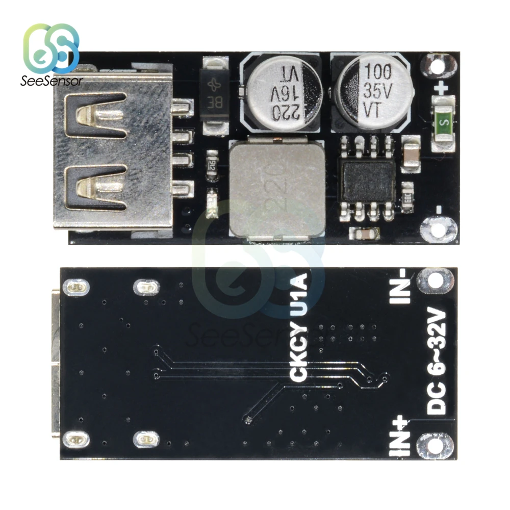 QC3.0 QC2.0 DC-DC понижающий преобразователь USB зарядный модуль 6-32 в 9 12 В 24 для быстрой
