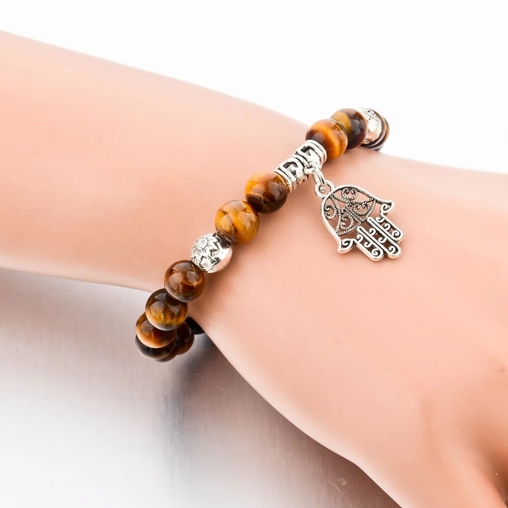 Браслеты подвески CHICVIE с натуральным камнем тигровый глаз браслеты для женщин и