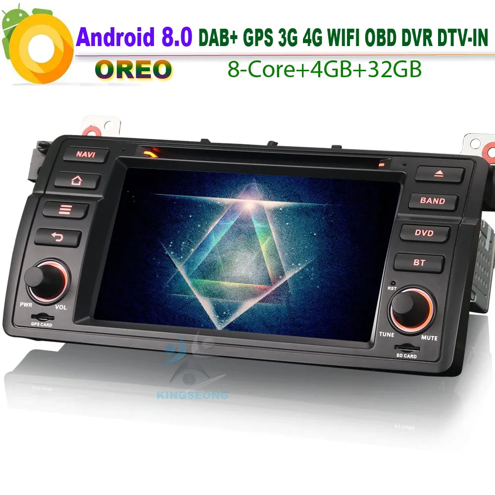 DAB + Android 8 0 Авторадио СБ Navi GPS TNT IN Wifi OBD Радио DVD SD RDS BT Автомобильный навигатор для BMW