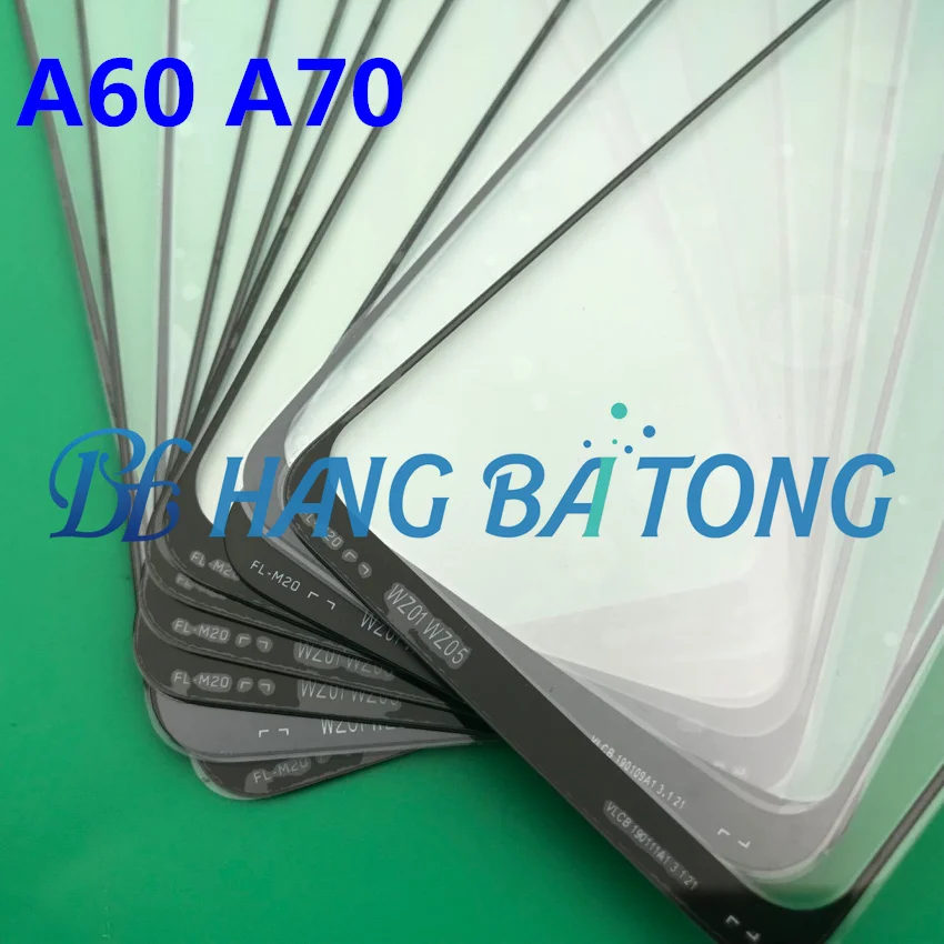 100pcs Original Front Panel Sensor LCD Display Glass Cover Lens For SAMSUNG Galaxy A60 6.3'' A70 6.7'' 2019 Touch Screen glass |
