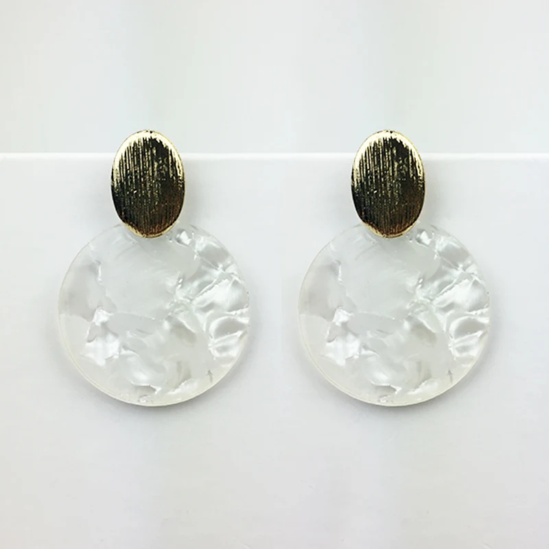 

Korean Acrylic Round Leopard Earrings Transparent Punk Panther Earring For Women oorbellen pendientes mujer moda 2020 kolczyki