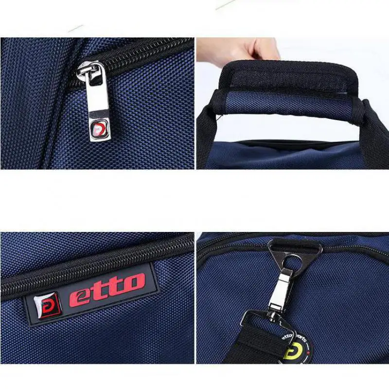 Etto Large Basketball Football Volleyball Team Training Bag Women Men Separated Shoes Compartment Sports Bag Fitness Gym HAB202