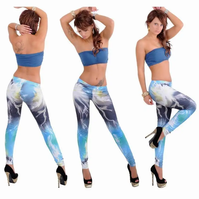 

Women Galaxy Leggings Rainbow Cloud Multiple Colors Printed Leggings Pants Leggings