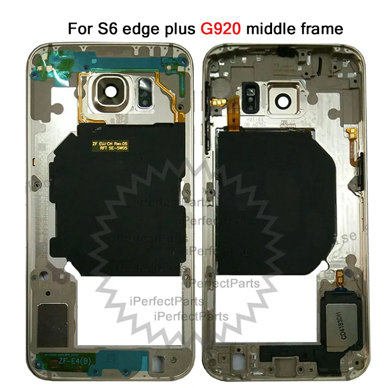 Средняя рамка для Samsung Galaxy S6 G920F G920A S6 край G925F G925A средняя часть корпуса Замена экранная пластина рамка Ремонт Запчасти
