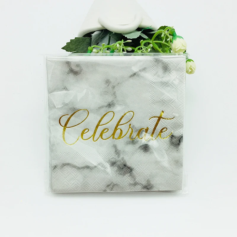 8 компл./лот Фольга золото Мрамор праздновать бумажные тарелки и стаканы салфетки