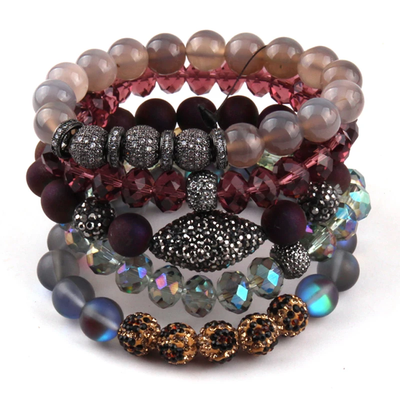 Модные Энергетические Браслеты MOODPC красивый фиолетовый женский браслет из