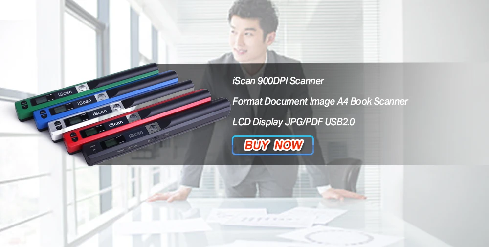 IScan Портативный креативный портативный сканер документов 900 dpi USB2.0 ЖК-дисплей Поддержка выбора формата JPG/PDF