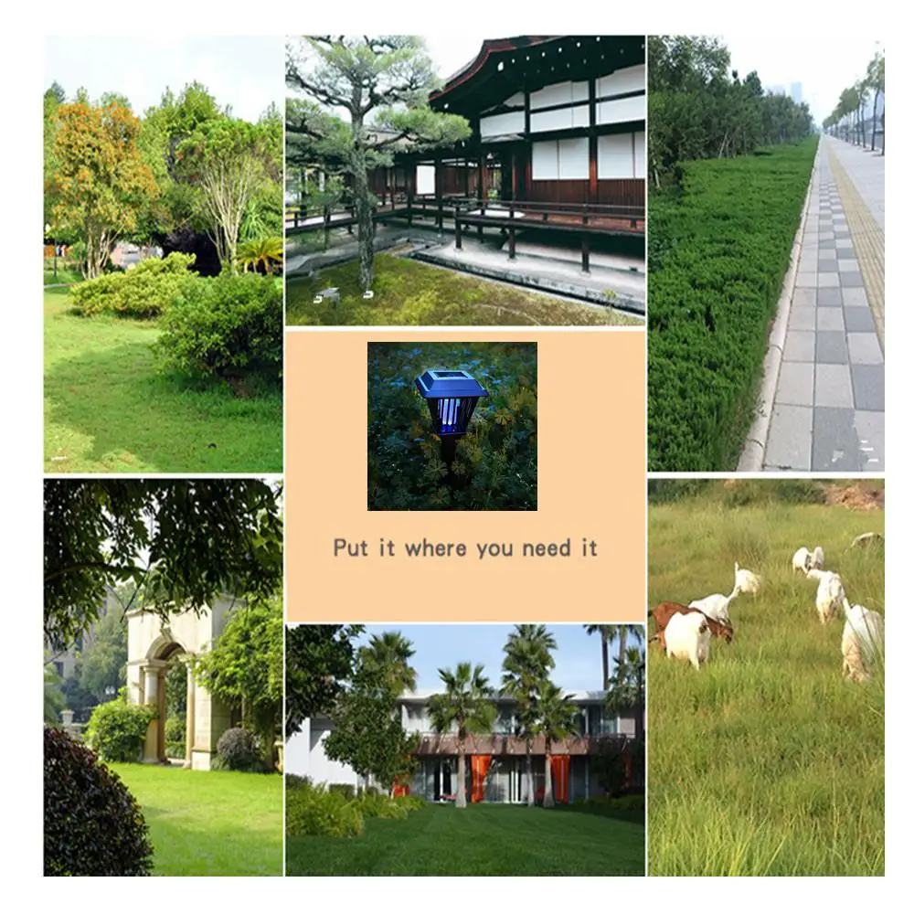 DSstyles маленькая энергия двойной Moding москитный убийца солнечные лампы для двора