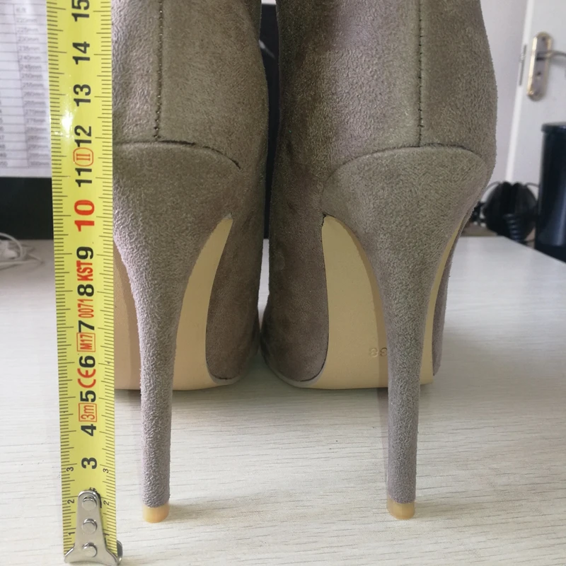 SIMLOVEYO/обувь женские ботильоны однотонная обувь на тонком каблуке 12 см Botas feminina; флоковые ботинки на высоком каблуке botines mujer пикантные B1116
