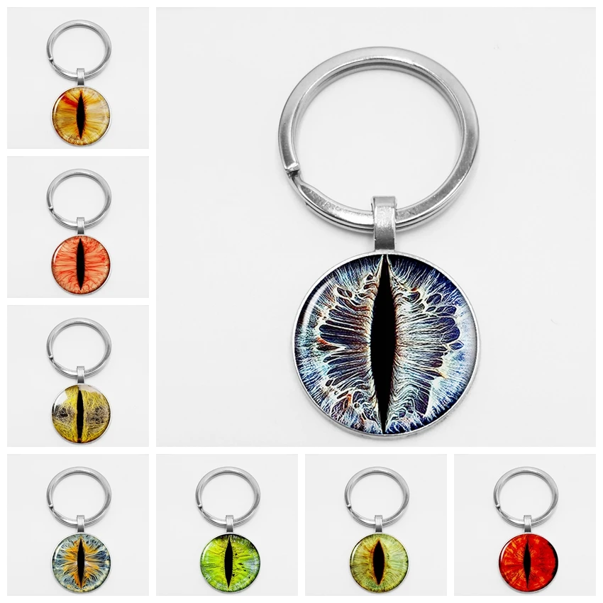 

Personalized Warcraft Longan 25mm Time Gem Glass Pendant Key Chain Car Key Hang Buckle Silver Key Ring Jewelry