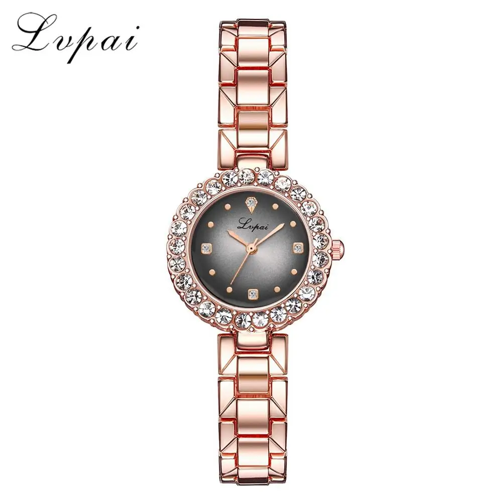 Rose Grey Модные золотые женские наручные часы, роскошные простые женские часы с браслетом, повседневные стильные женские Подарочные часы, 2 шт. в комплекте, стиль Ulzzang - Цвет: Rose Grey
