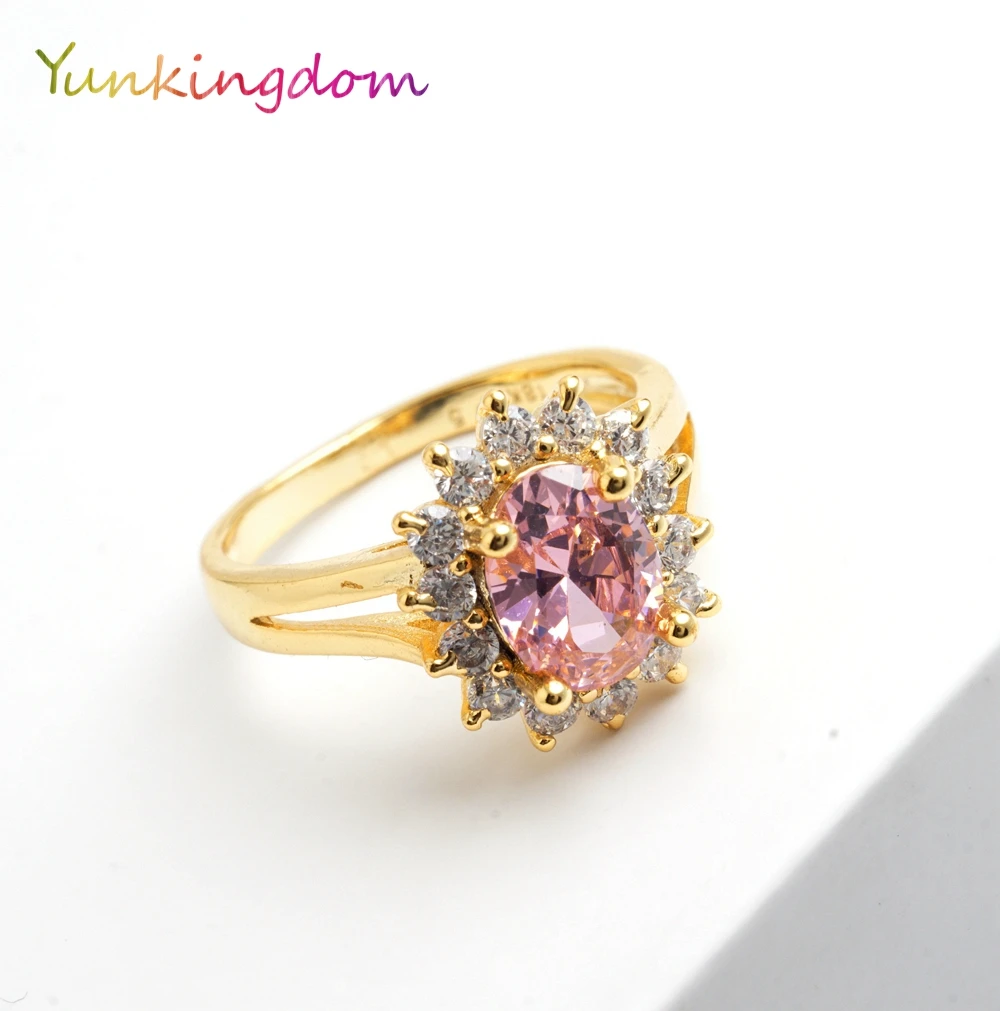 Yunkingdom очаровательные обручальные кольца для женщин золотого цвета модные юбилейные кольца
