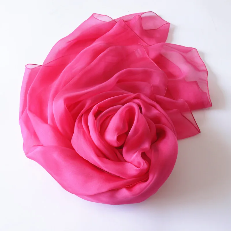 Dark Pink Китайские красные длинные шарфы, дамские осенне-зимние длинные дизайнерские накидки, Новое поступление, шелковая шаль шарф, утолщенные шифоновые ультрадлинные шарфы - Цвет: Dark Pink