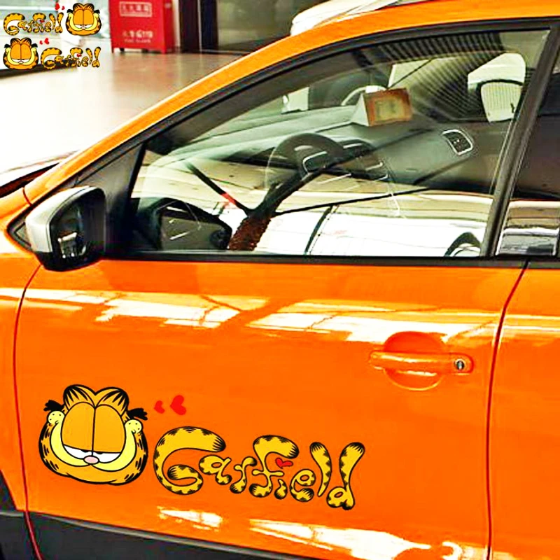 Aliauto 2 X забавная Милая Автомобильная наклейка Garfield Виниловая для Toyota Proda Corolla 2014