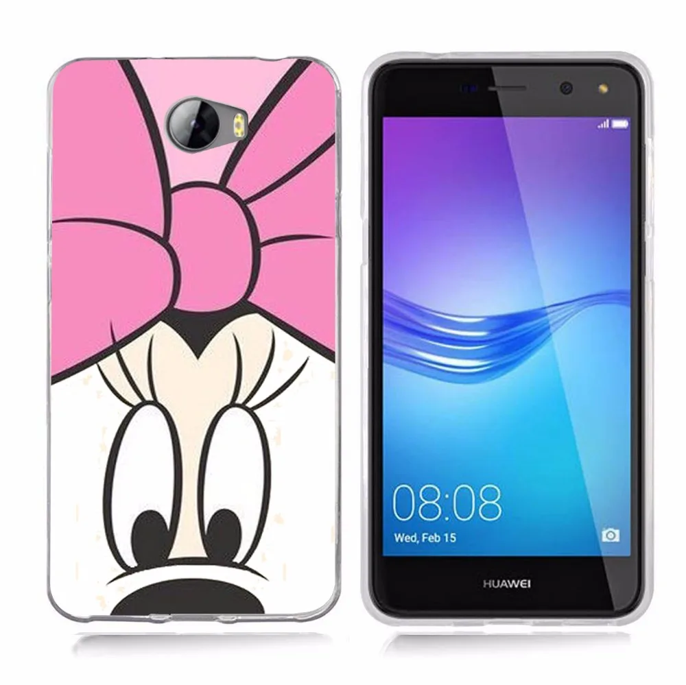 For Huawei P9lite/P8 Lite 2016 2017 Y5 II 2 Y5ii / Y6II Compact Cute Minnie Mickey Soft TPU Silicone Pattern Clear Case B102 |