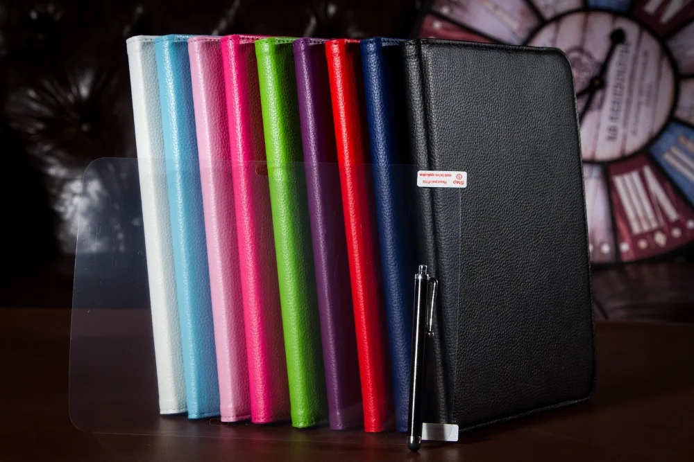 For Samsung Galaxy Tab 3 10.1 inch P5200 P5220 P5210 Tablet PU Leather Case Cover 360 Rotating Smart Stand Screen Protector | Компьютеры и