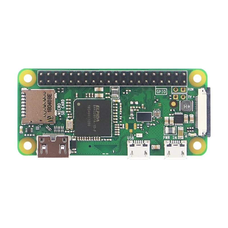 Новый Raspberry Pi Zero W 512M ОЗУ 1 ГГц процессор Wi Fi и Bluetooth предварительно сваренный 40