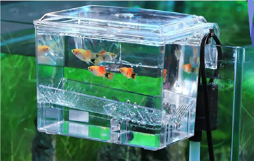 Электронный аквариум рыбка разделения коробка рыбы разведение коробка с водяным насосом пневматические аквариум рыбка разделения коробка