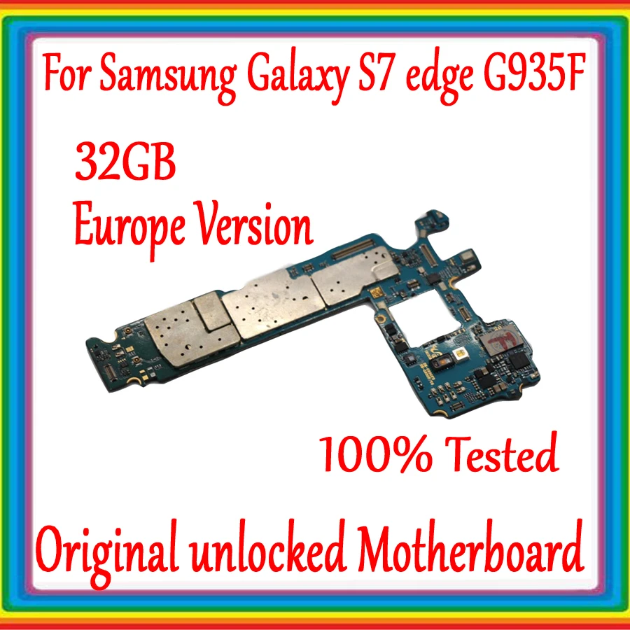 

32 Гб 100% оригинальная Заводская разблокированная материнская плата для Samsung Galaxy S7 edge G935F G935FD G930F материнская плата с полными чипами