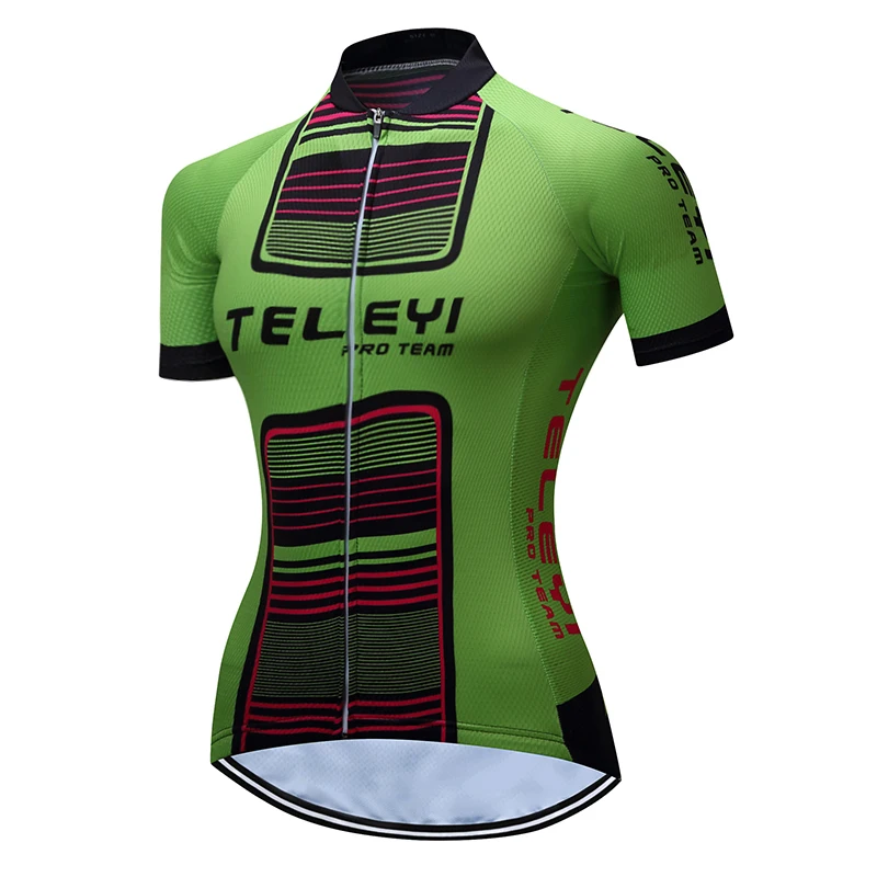 TELEYI Для женщин Vélo/велосипедов с коротким рукавом спортивная/Top Team дышащий Джерси/велосипед Спорт Ciclismo Костюмы