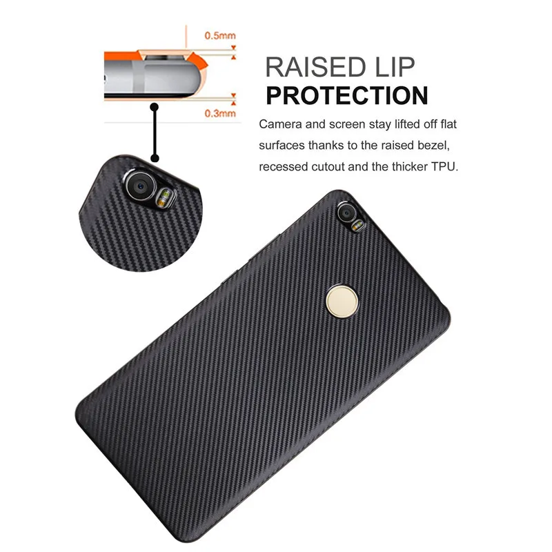 WolfRule Xiaomi Mi Max Case MiMax Cover Luxury Full Protection Carbon Fiber Brushed TPU For Phone Shell |