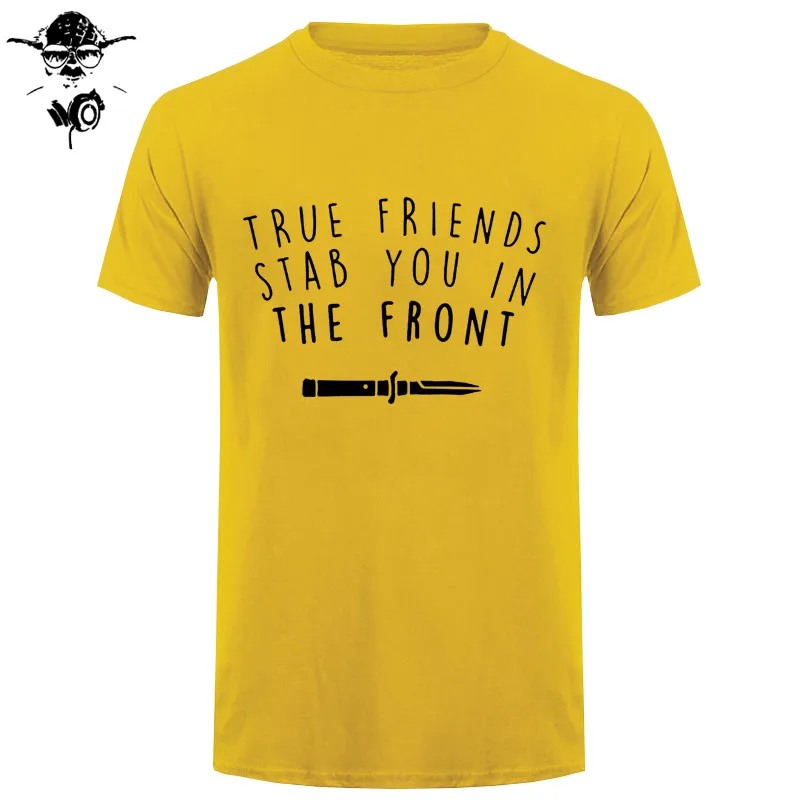 Футболка BMTH для мужчин Bring Me The Horizon, Классическая футболка с надписью «True Friends», хлопковая графическая футболка для мужчин - Цвет: yellow black
