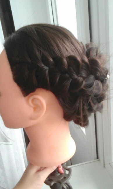 CAMMITEVER учебная голова каштановые волосы 24 &quot манекен для парикмахерских